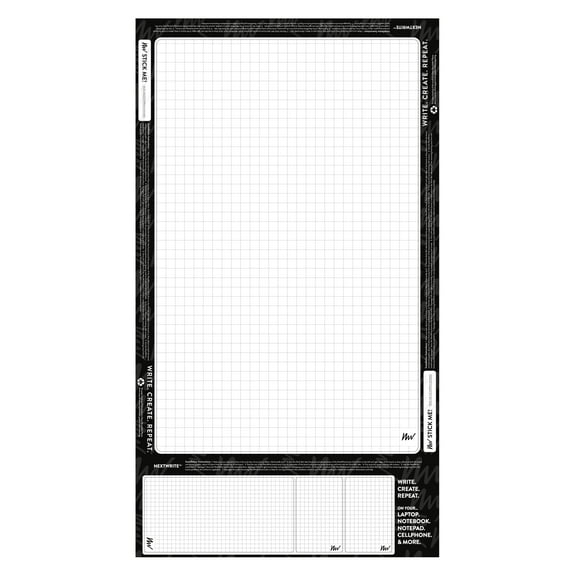 NextWrite Dry Erase Adhesive Surface - Grid Pattern