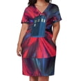 thumbnail image 3 of Vestido de noche con bolsillos sueltos Doctor Blue Box, vestido elegante para mujer, vestido de noche para mujer 2025, 3 of 7