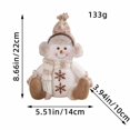 thumbnail image 3 of Mouliraty Christmas Short Legged Snowman Doll Warm Brown Knitted Doll Rudolf Decoration Dwarf Goblin Doll Christmas Decoration, 3 of 4