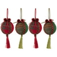 thumbnail image 2 of Northlight Jingle Bell Plaid Christmas Ball Ornaments - 2.75" - Set of 4 - Red and Green, 2 of 9