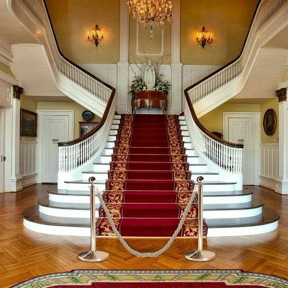 HOMEMAXS 2pcs Guardrail Lanyard Queue Rope With Hooks Rope Safety Barriers Queue Controlling Rope Stanchion Rope Crowd Queue Rope