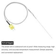 thumbnail image 4 of K Type Thermocouple with Plug, Meter Temperature Sensor Probe -50 to 1100°C,3.3ft Wire, 4 of 5