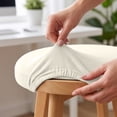 thumbnail image 4 of 1Pc Round Bar Stool Covers, 14-18 Inch Elastic Bar Stool Cushion Cover, Washable Stool Cushion Slipcover for Round Chair, 4 of 6