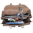 thumbnail image 3 of Vagarant Traveler 14" Medium CEO Leather Briefcase/Backpack Tote L92.VB, 3 of 3