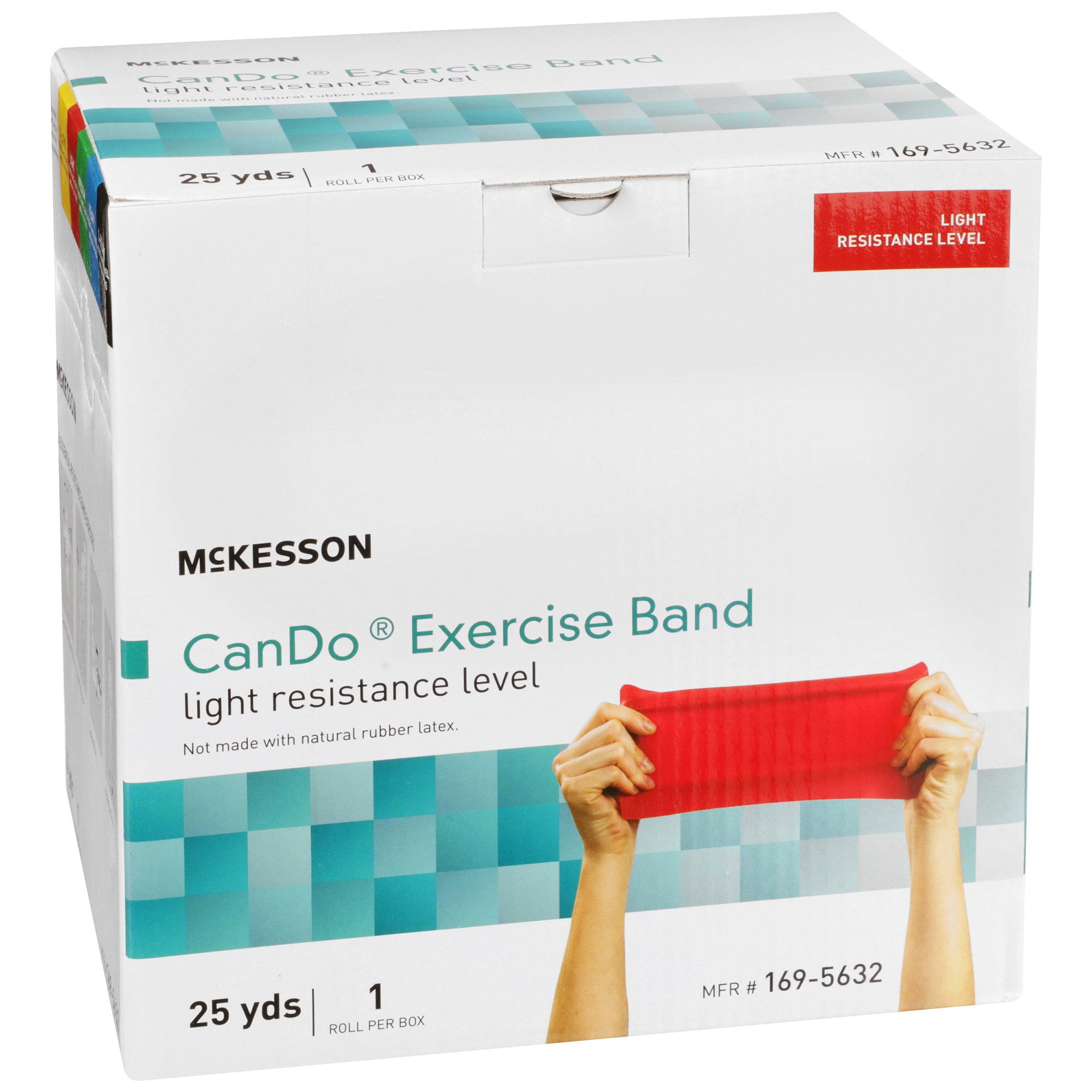 McKesson CanDo Exercise Resistance Band - Light Resistance, 5 in x 25 yd, 1 Ct
