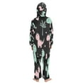 thumbnail image 3 of Soft Big Kids Onesie Pajamas Cozy Loose-Fit Jumpsuits for kids with Pockets for Christmas Lounge & Play Pink and Green Dinosaurs, 3 of 8