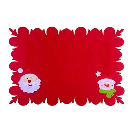 

Dining Table Set for 6 Christmas Decorations Table Top Christmas Table Mat Knife And Fork Cushion 2PC And Table Mats