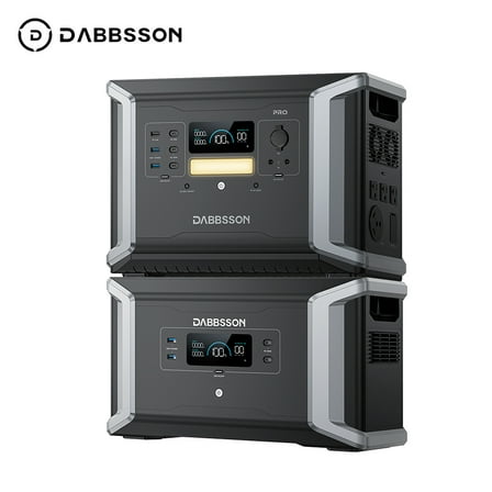 Dabbsson Power Station DBS2100 Pro with Expandable Battery DBS2100B, 4300Wh 2400W Solar Generator, LFP(LiFePO4) Battery for Home Backup, Power Outage