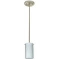 thumbnail image 2 of 1TT-440419-LED-SN-Besa Lighting-Stilo 7 - 1 Light Stem Pendant In Contemporary Style-7 Inches Tall and 4 Inches Wide-Satin Nickel Finish-Carrera Glass, 2 of 3