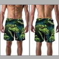 thumbnail image 3 of luoweisi Men's Beach Shorts Quick Dry Swim Trunks with Mesh Lining Crocodile L, 3 of 5
