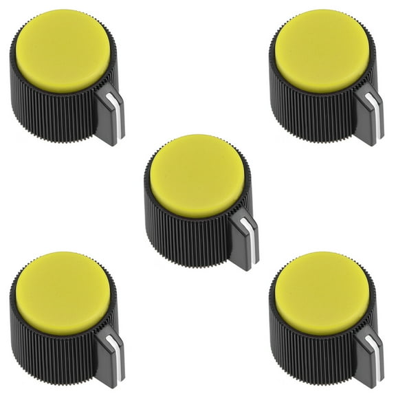 5Pcs 19x16mm Bakelite Potentiometer Volume Control Rotary Knob Yellow