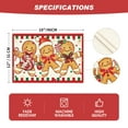 thumbnail image 6 of Smile Gingerbread Candy Cane Christmas Placemats Set of 4, 12x18 Inch Seasonal Table Mats, 6 of 6