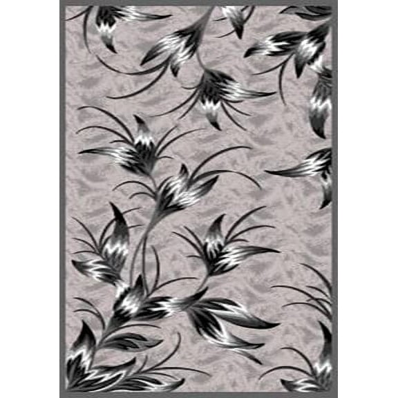 PREMIUM Modern Stylish Living Room Rug Design 2618 - 2'2"x7'3" Runner, Grey