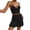 Black, variant on Summer Solid Color Backless Sling Top Designed for Everyday Travel – Lightweight Elegant V-Neck Sleeveless Blend