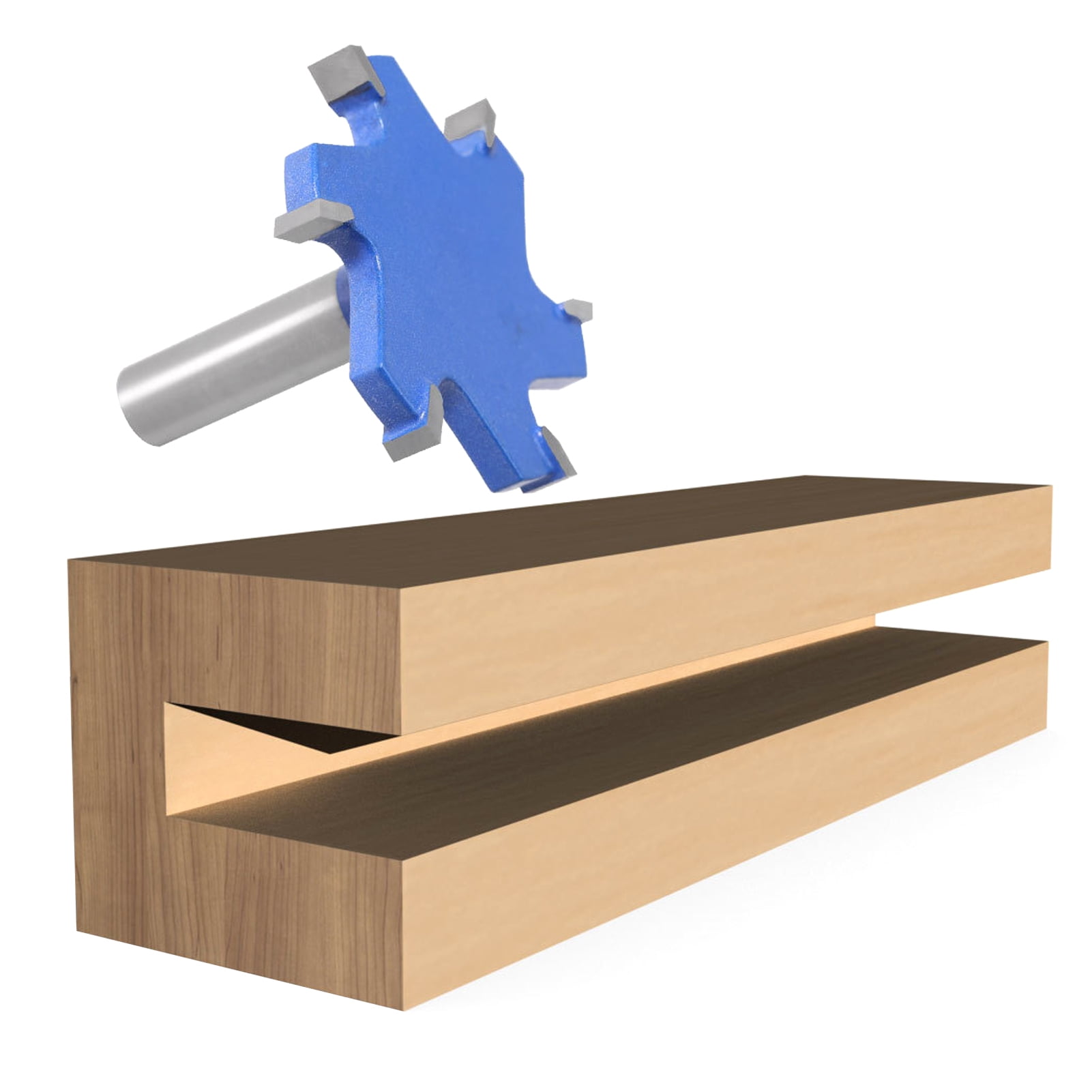 Henmomu T Type Slotting Cutter,6 Edge T Type Slotting Cutter 12mm