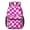 Pink and White, variant on Black and Gray Checkered Pattern 17" School Backpacks for Teens,Waterproof Oxford Fabric,S-Shape Padded Straps for School,Travel,Hiking,Camping