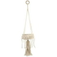 thumbnail image 1 of 1 PC Cesta de almacenamiento decorativo Exquisito Cesta colgante Contenedor de plantas (beige), 1 of 5