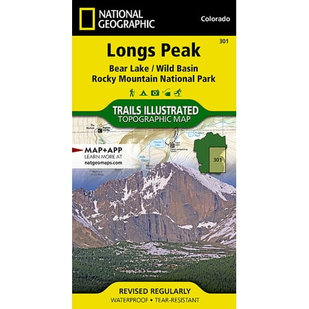 National Geographic Trails Illustrated M Longs Peak: Rocky Mountain National Park Map [Bear Lake, Wild Basin], Book 301, (Paperback)