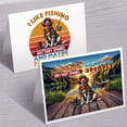 thumbnail image 3 of I Like Fishing, and My Brittany Spaniel, and Maybe 3 People. Happy Father's Day 7x5in Folded Greeting Card Brittany Dog Lover Gifts Idea Single Note Card with Envelope - 00004, 3 of 5