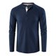 thumbnail image 3 of Camisas De Manga Larga De Algodón Henley Para Hombre, 3 of 4