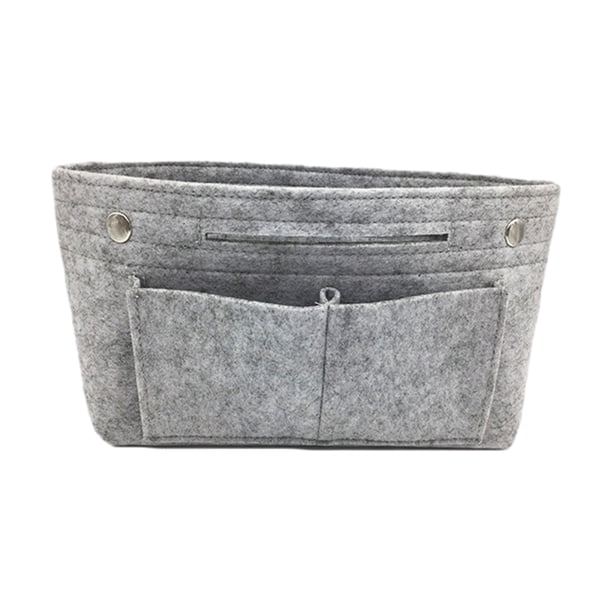 Sonducket La caja fuerte de los cosméticos del bolso del parte movible del fieltro del viaje-amigable en va el bolso interno del cosmético de Bolsas de mensajero y de hombro Gris