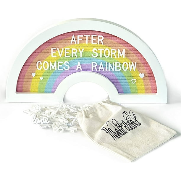 Rainbow Felt Letter Board Changeable Letter Board Rainbow Decor Rainbow