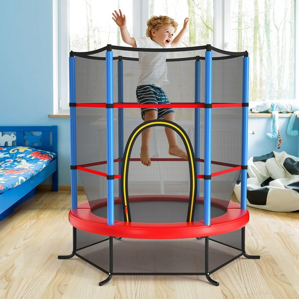 Trampoline de 140cm pour bébé, lit de saut d'intérieur pour enfants,  exercice de Fitness avec