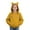 Yellow, variant on Girls Cat Ear Hoodie Kids Cute Fleece Hooded Sweatshirt with Pocket Casual Trendy Oversized Long Sleeve Jacket (Yellow, 2-3 Years)