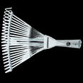 thumbnail image 3 of Escoba de hojas de jardín perfecl rastrillo de metal telescópico ajustable 29-46 cm, 3 of 8