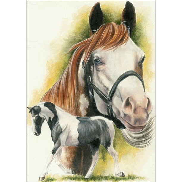 Taladro Pintura Diamante (DE4114) 5D DIY Completo Caballo Punto de Cruz Bordado Kit (E) 45x60cm FLhrweasw Nuevo