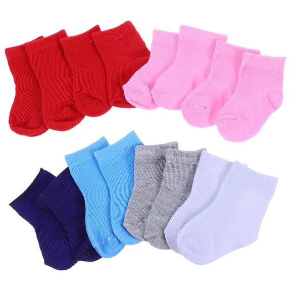 Nestingho 8 Pairs Mini Doll Socks Ornaments for Decorative Playhouse, Cute Small Socks for Dollhouse Accessories