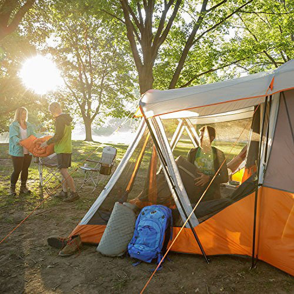 CORE 17' x 12' 11 Person Cabin Camping Tent with Screen Room, 36lbs