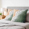 thumbnail image 6 of Pillow Covers 18x18 Set of 2, Sage Green Beach Square Throw Pillow Covers for Couch/Sofa/Living Room, Farmhouse Coastal Ombre Sea Waves Art Decorative Soft Pillowcases for Couch Throw Pillows, 6 of 9