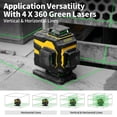 thumbnail image 4 of Kit Laser Level IKOVWUK Pro de 4x360°, 16 líneas con soporte y bolsa, 4 of 7