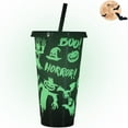 thumbnail image 2 of Halloween Plastic Cups With Lids And Reusable Color Changing Cups For Adults And Kids To Go Summer Cups For Party And Travel, 2 of 9