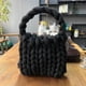 thumbnail image 2 of Bolso tejido a mano Kuymtek Lana Islandia Bolso Mensajero Hombro negro, 2 of 6