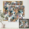 thumbnail image 5 of Floral Seamless Abstract Texture Pattern 16 in x 16 in Framed Painting Canvas Art Print, by Designart, 5 of 5