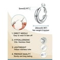 thumbnail image 5 of PROSTEEL Small Hoop Earrings for Women Silver Huggie Earrings 20mm Stainless Steel Christmas Birthday Valentine Day Jewelry Gifts for Mom daughter Adults Age, 5 of 6