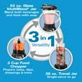 thumbnail image 2 of Hamilton Beach MultiBlend 52 oz Smoothie Blender with Food Chopper Attachment and Travel Jar, Black, 2 of 8