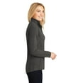 thumbnail image 3 of Port Authority Ladies Heather Microfleece Full Zip Jacket-S (Black Charcoal Heather), 3 of 6