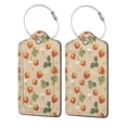 thumbnail image 5 of Rocae Floral Strawberr for Leather Luggage Baggage Tags ID Label Privacy Cover ID Label with Stainless Steel Loop and Address Card, 5 of 5