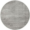thumbnail image 3 of SAFAVIEH Santa Monica Chelsey Solid Shag Area Rug, Silver, 6'7" x 6'7" Round, 3 of 8