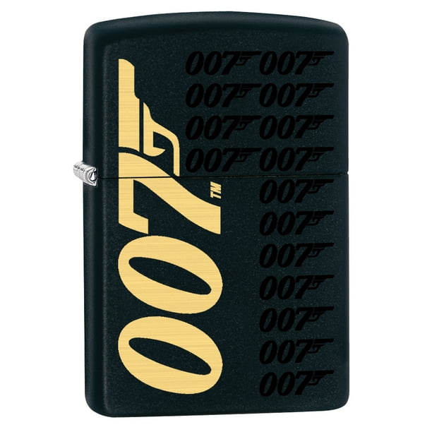 Zippo Lighter James Bond 007 Logos Black Matte 78873