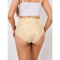 thumbnail image 6 of Women No Show High Waisted Panties Tagless Wave Edge Full Coverage Ladies Briefs Color XS, 6 of 8