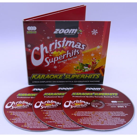 Zoom Karaoke Zoom Karaoke CD G - Christmas Superhits - Triple CD G Karaoke Pack (CD)