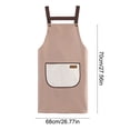 thumbnail image 3 of Unisex Waterproof and Oil-Resistant Kitchen Apron with Adjustable Neck Strap, Wipeable PVC Material, Front Pocket, 70 x 68 cm, Multicolor, 3 of 6