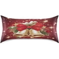 thumbnail image 3 of Coolnut Christmas Bell Satin Pillowcase for Hair and Skin Silk Pillowcase Soft Sleeping Pillow Covers Smooth Cooling Pillowcase with Envelope Closure Size Standard 20x26 in Home Decor Gifts, 3 of 7