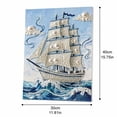 thumbnail image 3 of Sailboat Pearl diamond painting Kit for Adult, 5D Diamond Painting Kits ,DIY Diamond Art Craft, Beginners Home Wall Decor, 11.8X15.8In, 3 of 5