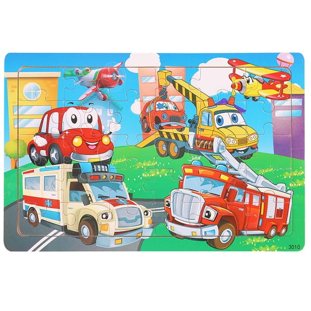 Juguete Rompecabezas de madera para niños de 3 a 5 años de edad, 30 piezas de rompecabezas de madera coloridos para niños pequeños que aprenden rompecabezas educativos, juguetes para niños y niñas AMMAO MXZZ23418A6116