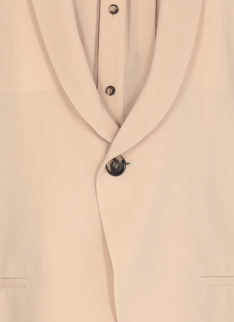 ボトムスその他 Philosophy Di Lorenzo Serafini Beige Cotton Blend Blazer Philosophy Di Lorenzo Serafini Beige Cotton Blend Blazer